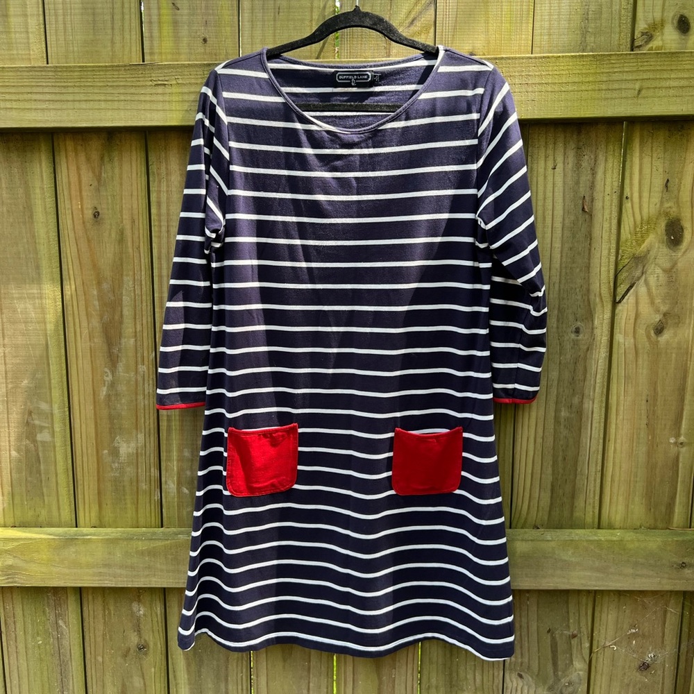 DUFFIELD LANE Red, White and Blue Dress size large